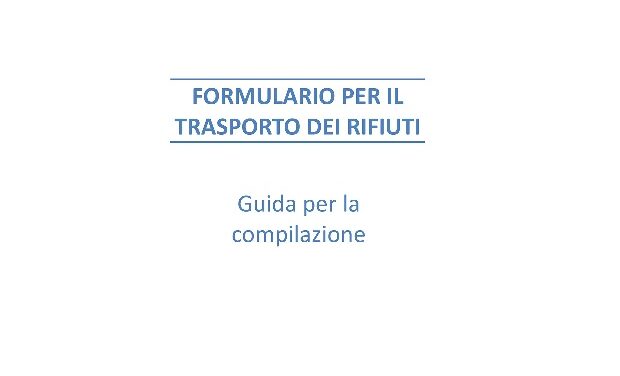 Formulari Identificazione Rifiuti